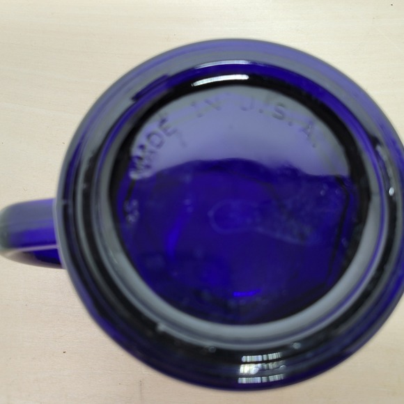 Ronald Reagan Presidential Seal Blue Glass Mug Gold Rim Made in‎ USA - Picture 5 of 6